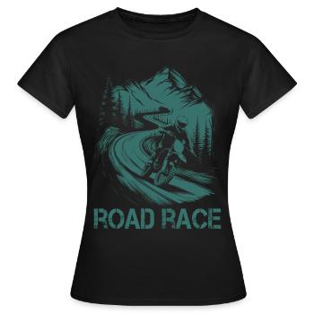 Moto Motocross Motorsport Course sur route - T-shirt Femme - noir - Devant - AI Model Female 172 dark (172cm)