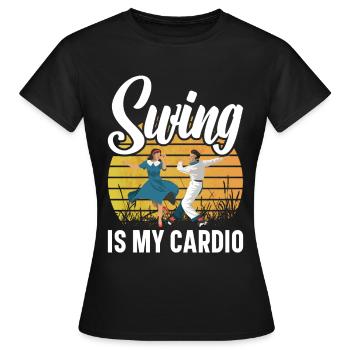 Lindy Hop Tänzer Swing Tanzpaar Swing Dance - Frauen T-Shirt - Schwarz - Vorne - AI Model Female 172 dark (172cm)