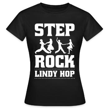 Lindy Hop Tänzer Swing Tanzpaar Swing Dance - Frauen T-Shirt - Schwarz - Vorne - AI Model Female 172 dark (172cm)
