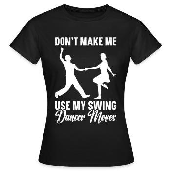 Lindy Hop Tänzer Swing Tanzpaar Swing Dance - Frauen T-Shirt - Schwarz - Vorne - AI Model Female 172 dark (172cm)