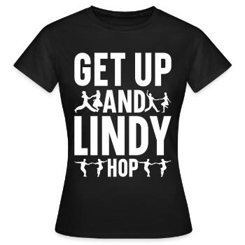 Lindy Hop Tänzer Swing Tanzpaar Swing Dance - Frauen T-Shirt - Schwarz - Vorne - AI Model Female 172 dark (172cm)