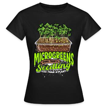 Micro-pousses Micro-pousses - T-shirt Femme - noir - Devant - AI Model Female 172 dark (172cm)
