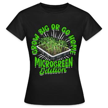 Micro-pousses Micro-pousses - T-shirt Femme - noir - Devant - AI Model Female 172 dark (172cm)