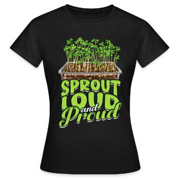 Micro-pousses Micro-pousses - T-shirt Femme - noir - Devant - AI Model Female 172 dark (172cm)