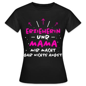 Erzieherin Spruch Job Lustiges Erzieherin Geschenk - Frauen T-Shirt - Schwarz - Vorne - AI Model Female 172 dark (172cm)