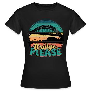 Pont Ingénieur Pont S’il vous plaît - T-shirt Femme - noir - Devant - AI Model Female 172 dark (172cm)