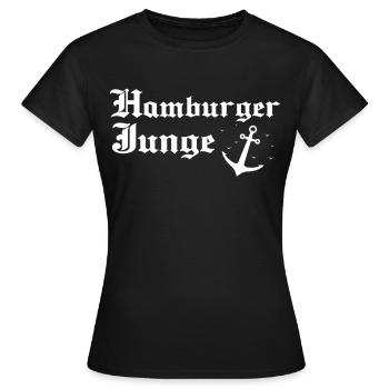 Hamburg Hanseatic City North German Low German - Women's T-Shirt - black - Front - AI Model Female 172 dark (172cm)
