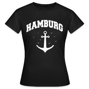 Hamburg Hanseatic City North German Low German - Women's T-Shirt - black - Front - AI Model Female 172 dark (172cm)