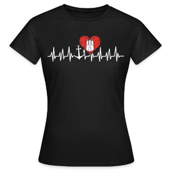 Hamburg Hanseatic City North German Low German - Women's T-Shirt - black - Front - AI Model Female 172 dark (172cm)