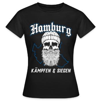 Hamburg Hanseatic City North German Low German - Women's T-Shirt - black - Front - AI Model Female 172 dark (172cm)