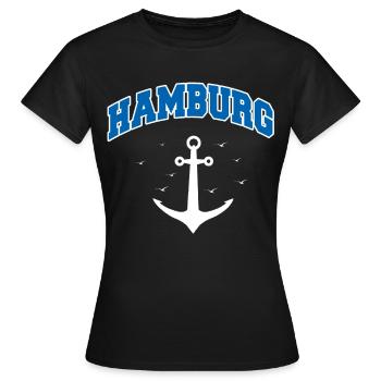 Hamburg Hanseatic City North German Low German - Women's T-Shirt - black - Front - AI Model Female 172 dark (172cm)