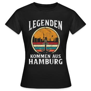 Hamburg Hanseatic City North German Low German - Women's T-Shirt - black - Front - AI Model Female 172 dark (172cm)