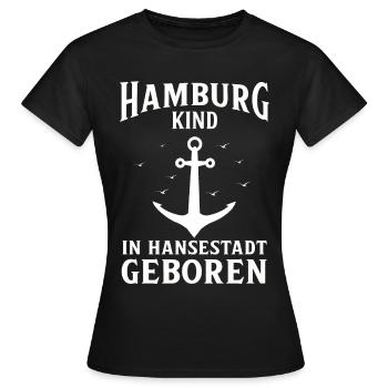 Hamburg Hanseatic City North German Low German - Women's T-Shirt - black - Front - AI Model Female 172 dark (172cm)