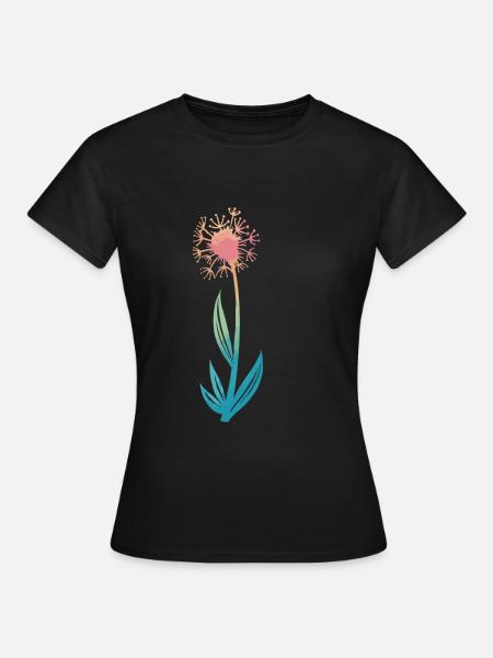 Fleur, Nature, Botanique - T-shirt Femme - noir