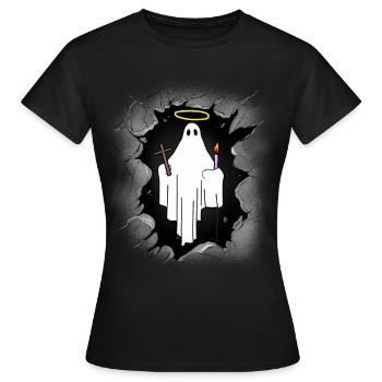 Mitternacht Heiliger Geist Gespenst Halloween Spuk - Frauen T-Shirt - Schwarz - Vorne - AI Model Female 172 dark (172cm)