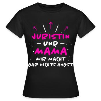 Juristin Spruch Jura Lustiges Juristin Geschenk - Frauen T-Shirt - Schwarz - Vorne - AI Model Female 172 dark (172cm)
