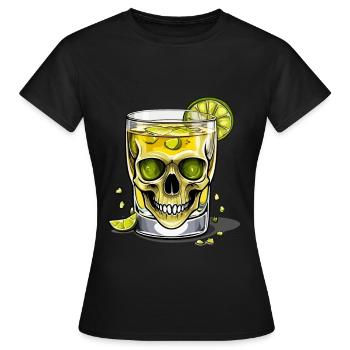 Iconic Mexico Drink Tequila Skull Design - T-shirt Femme - noir - Devant - AI Model Female 172 dark (172cm)