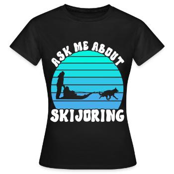 Sledding Sled Dogs - Women's T-Shirt - black - Front - AI Model Female 172 dark (172cm)
