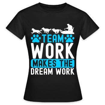 Sledding Sled Dogs - Women's T-Shirt - black - Front - AI Model Female 172 dark (172cm)