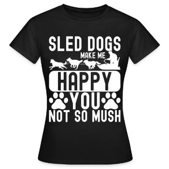 Traîneau Chiens de traîneau - T-shirt Femme - noir - Devant - AI Model Female 172 dark (172cm)