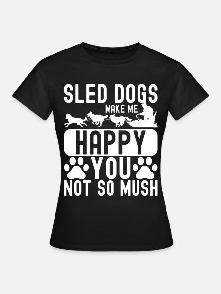 Schlittenfahren Schlittenhunde - Frauen T-Shirt - Schwarz