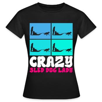 Traîneau Chiens de traîneau - T-shirt Femme - noir - Devant - AI Model Female 172 dark (172cm)