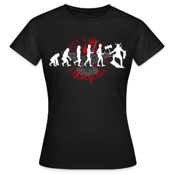 Wikinger Tshirt Viking Valhalla Walhalla Gott Odin - Frauen T-Shirt - Schwarz - Vorne - AI Model Female 172 dark (172cm)