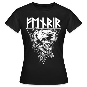 Wikinger Tshirt Viking Valhalla Walhalla Gott Odin - Frauen T-Shirt - Schwarz - Vorne - AI Model Female 172 dark (172cm)