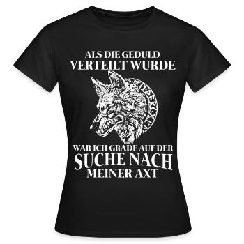 Wikinger Tshirt Viking Valhalla Walhalla Gott Odin - Frauen T-Shirt - Schwarz - Vorne - AI Model Female 172 dark (172cm)