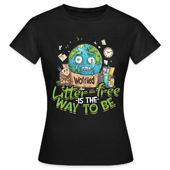 Umweltschutz Umweltschützer Recyceln - Frauen T-Shirt - Schwarz - Vorne - AI Model Female 172 dark (172cm)