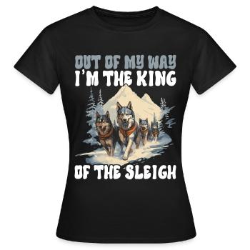 Traîneau Chiens de traîneau - T-shirt Femme - noir - Devant - AI Model Female 172 dark (172cm)