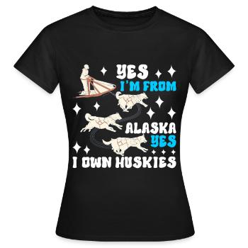 Traîneau Chiens de traîneau - T-shirt Femme - noir - Devant - AI Model Female 172 dark (172cm)