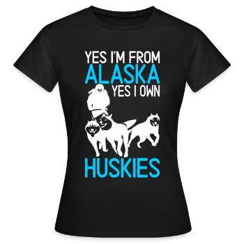 Traîneau Chiens de traîneau - T-shirt Femme - noir - Devant - AI Model Female 172 dark (172cm)