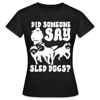 Traîneau Chiens de traîneau - T-shirt Femme - noir - Devant - AI Model Female 172 dark (172cm)