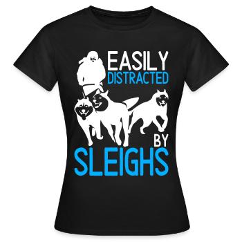 Traîneau Chiens de traîneau - T-shirt Femme - noir - Devant - AI Model Female 172 dark (172cm)