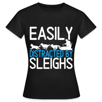 Traîneau Chiens de traîneau - T-shirt Femme - noir - Devant - AI Model Female 172 dark (172cm)