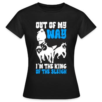 Traîneau Chiens de traîneau - T-shirt Femme - noir - Devant - AI Model Female 172 dark (172cm)