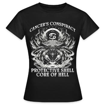 Krebs Horoskop Cancer - Frauen T-Shirt - Schwarz - Vorne - AI Model Female 172 dark (172cm)
