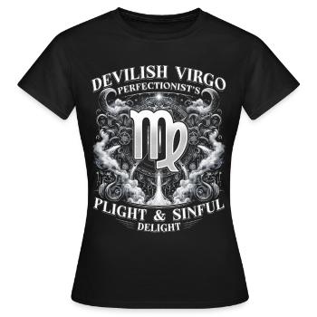 Virgo Horoscope Devilish Virgo - Women's T-Shirt - black - Front - AI Model Female 172 dark (172cm)