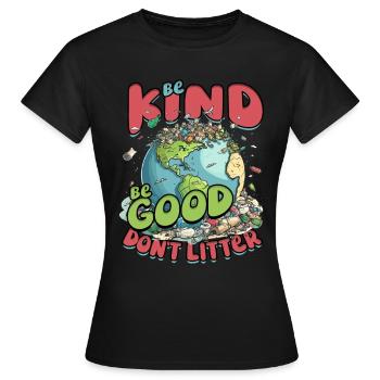 Protection de l’environnement Environnementaliste Protection du climat - T-shirt Femme - noir - Devant - AI Model Female 172 dark (172cm)