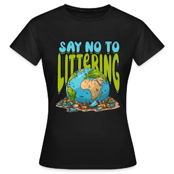 Environnementaliste Protection du climat - T-shirt Femme - noir - Devant - AI Model Female 172 dark (172cm)