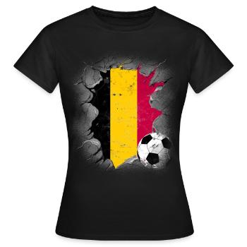 Belgique Belgique Belgique Belgique Bruxelles Football - T-shirt Femme - noir - Devant - AI Model Female 172 dark (172cm)