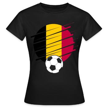 Belgique Belgique Belgique Belgique Bruxelles Football - T-shirt Femme - noir - Devant - AI Model Female 172 dark (172cm)
