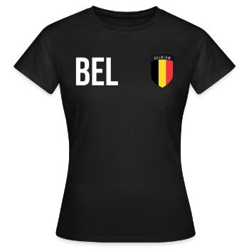 Belgique Belgique Belgique Belgique Bruxelles Football - T-shirt Femme - noir - Devant - AI Model Female 172 dark (172cm)