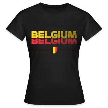 Belgique Belgique Belgique Belgique Bruxelles Football - T-shirt Femme - noir - Devant - AI Model Female 172 dark (172cm)