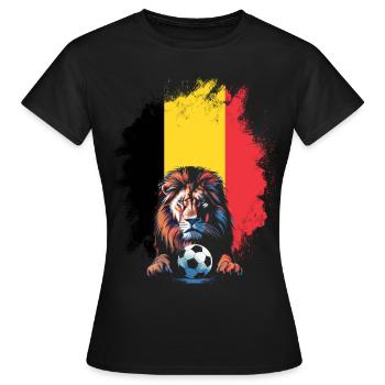 Belgique Belgique Belgique Belgique Bruxelles Football - T-shirt Femme - noir - Devant - AI Model Female 172 dark (172cm)