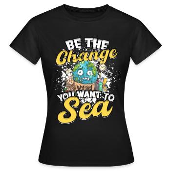 Umweltschutz Umweltschützer Recyceln - Frauen T-Shirt - Schwarz - Vorne - AI Model Female 172 dark (172cm)