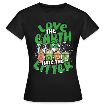 Umweltschutz Umweltschützer Recyceln - Frauen T-Shirt - Schwarz - Vorne - AI Model Female 172 dark (172cm)