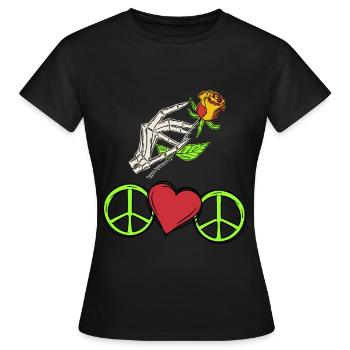 Symbole de paix - T-shirt Femme - noir - Devant - AI Model Female 172 dark (172cm)