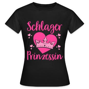 T-shirt Schlager Femme Schlager Party Costume Party - T-shirt Femme - noir - Devant - AI Model Female 172 dark (172cm)